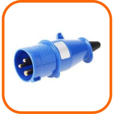 Plug Macho Industrial 2p + t 16a azul Forte Loja Materiais Elétricos em Salvador Bahia